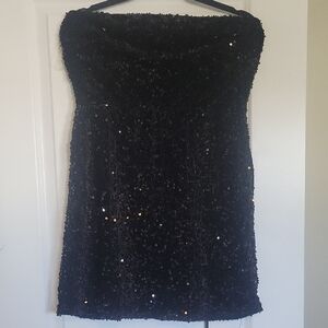 Altar'd State Black Sequin Dress